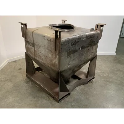 Used 1000 Liter (35 cu. Ft) IBC Matcon Stainless Steel Portable Tote Bin