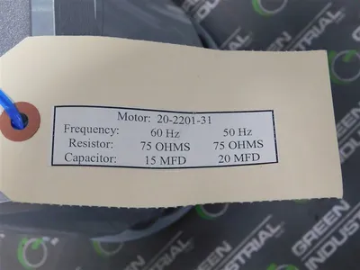 Beck 20-2201-31 7.0 NM Motor Assembly 60Hz 75 OHMS 15 MFD Capacitor Used