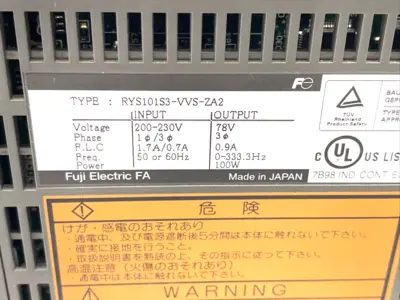 Used Fuji RYS101S3-VVS-ZA2, FALDIC Servo Drives Michigan US | Maverick Industrial Sales #1441642