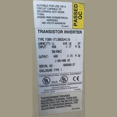 Toshiba G3 Tosvert 130 Electric Starter