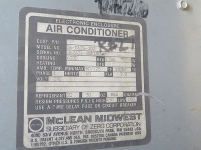 Used MCLEAN MIDWEST _UNKNOWN_ HVAC Parts and Equipment Texas US | OCO Industrial #1703247