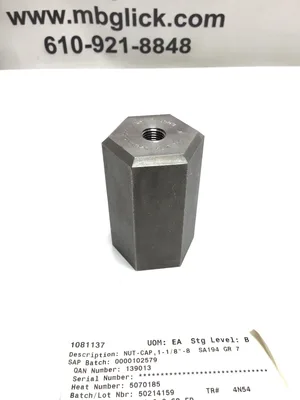 Nova 450054257 Hex Coupling Thread Steel 1 1/8″ (25pc/bx)