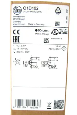 NEW IFM EFECTOR O1DLF3KG/IO-LINK PHOTOELECTRIC SENSOR O1D102 O1DLF3KGIOLINK