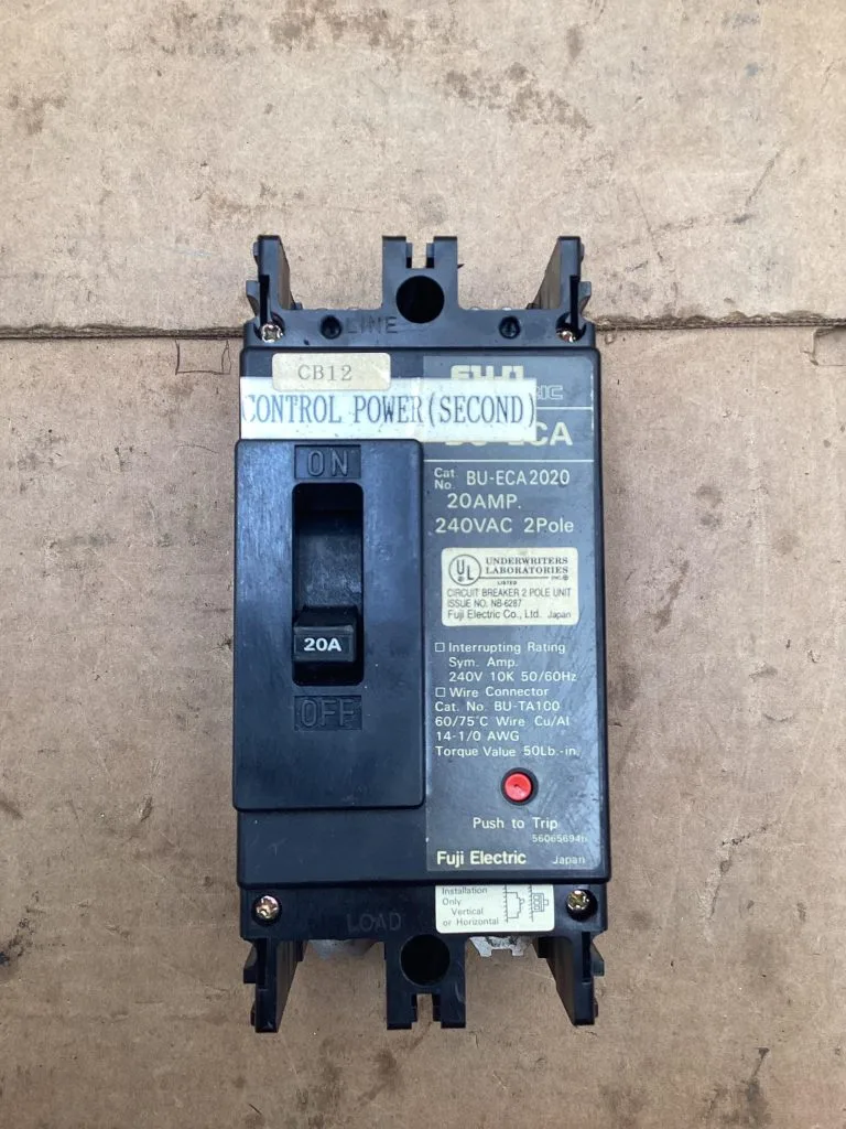 Fuji Electric BU-ECA 2020 Circuit Breaker; 20A 240V 2 Pole