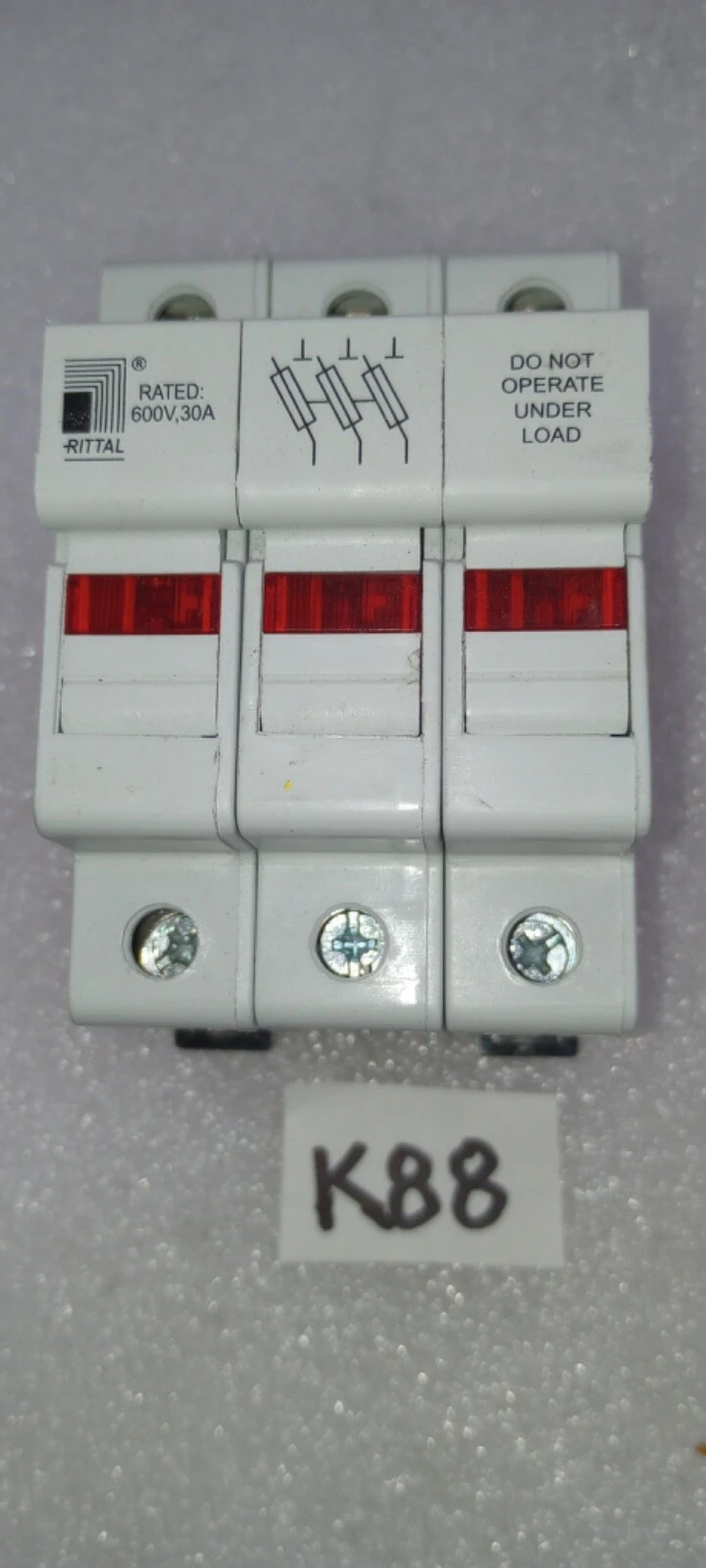 USED Rittal SV 9345.000 600 3A Fuse Holder with Fuse