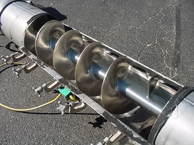 USED B.W. SINCLAIR SCREW CONV FOOD GRADE SCREW CONVEYOR 12X10