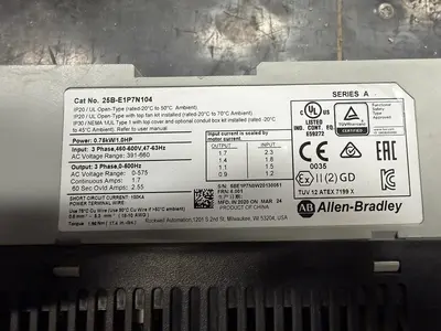 Used ALLEN-BRADLEY 25B-E1P7N104 Variable Speed Drives Quebec CA | Carter-Wilson Equipment Services #1486539