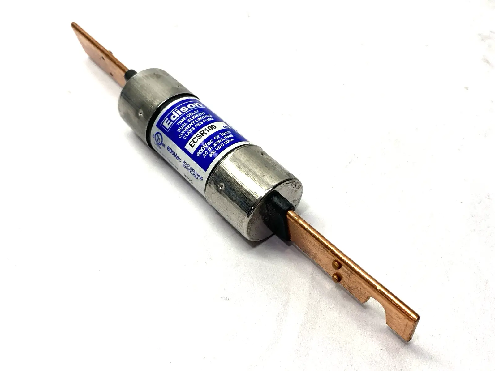 USED EDISON TIME DELAY DUAL ELEMENT FUSE CLASS RK5 600VAC 100A