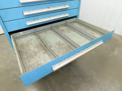 Nu-Era Modular Tool Storage Cabinet 10 Drawer 45x28x61" Stanley Vidmar Blue