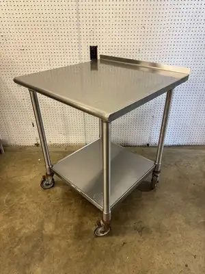 Used Falcon Restaurant Supply Used 30"x 30" Stainless Steel Table on Casters Food Prep Tables Illinois US | Falcon Restaurant Supply #1375043
