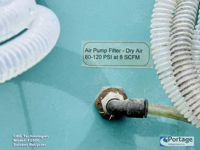 USED 2008 CBG TECHNOLOGIES F2500 SOLVENT RECYCLER