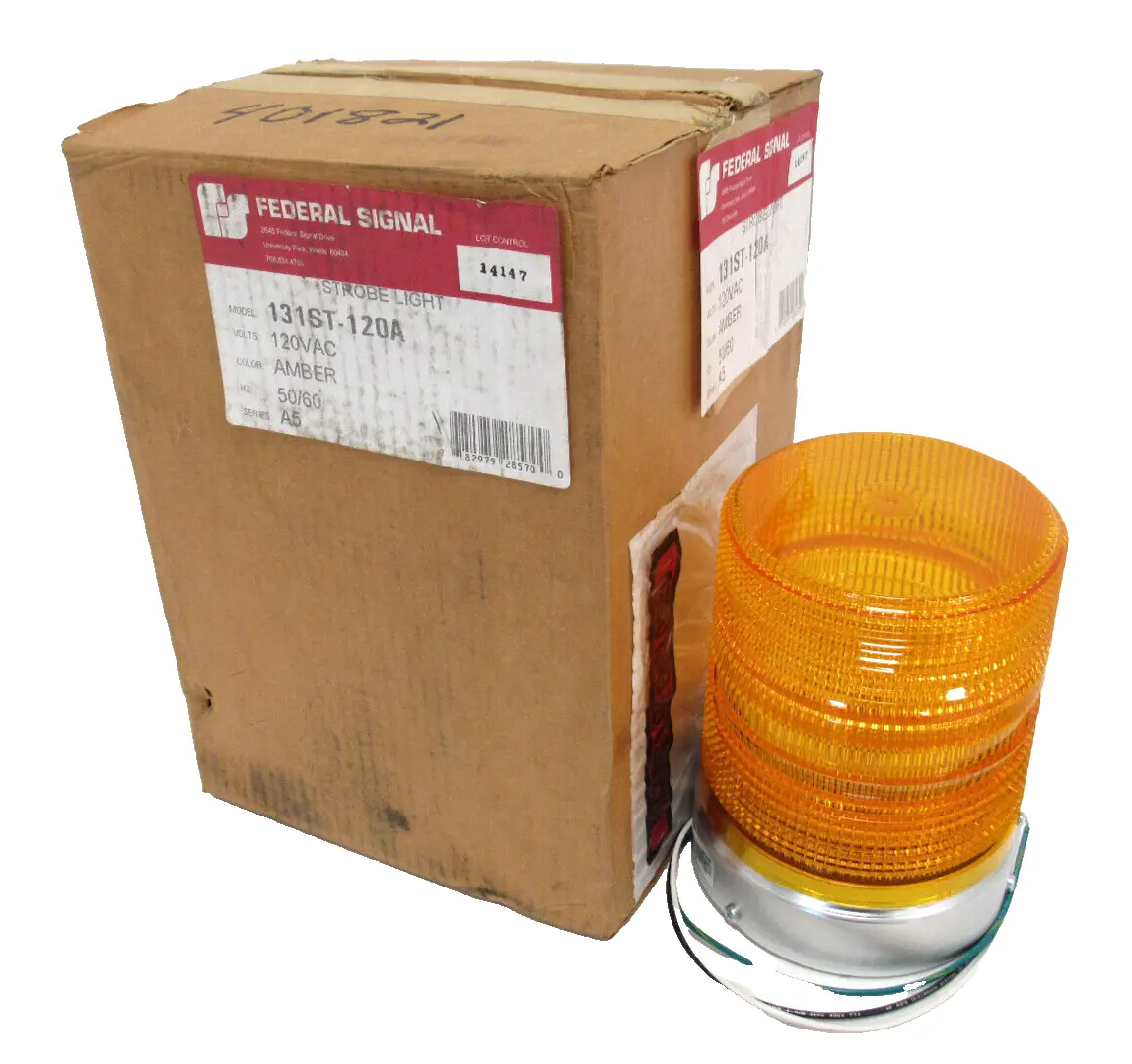 NEW FEDERAL SIGNAL 131ST-120A AMBER LIGHT 120V 131ST