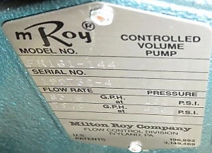 USED Milton Roy FR161-144