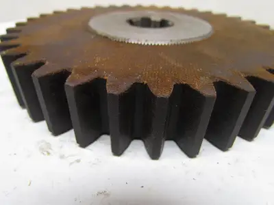 37T-C-3154M Phenolic Spur Gear 37T 6DP 20° 1" Face 6-1/2" OD Metal Spline Hub