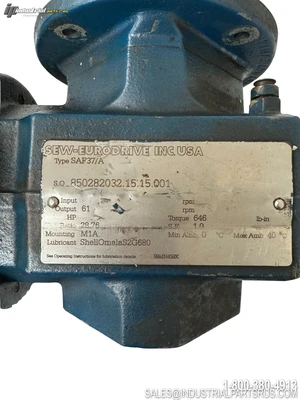 Used SEW-EURODRIVE SAF37DRS71S4 Gearmotors Kentucky US | Industrial Parts R Us Inc. #1415109