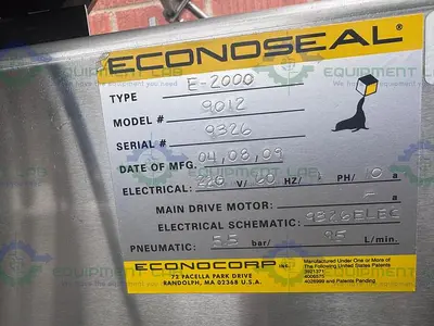 USED ECONOSEAL E SYSTEM 2000 ECONOSEAL CARTONER W/  HOT GLUE SEALING