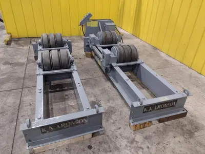 20 TON ARONSON MODEL #WWR-20 POWERED TANK TURNING ROLL SET WITH DRIVE & IDLER: STOCK #22313