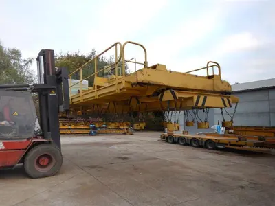 USED FIMEC CRANE WITH MAGNETIC PLATE HOIST 15 TON X 12 500 MM