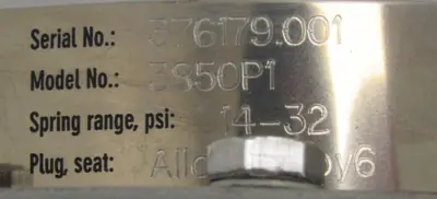 REFURBISHED FLOWSERVE 3850P1 CONTROL VALVE 1/2" 510+37-W1D1-GM1-0000
