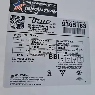 USED TRUE TAC-72-LD