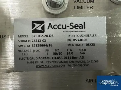 Accu-Seal 20" Accu-Seal Vacuum Pouch Sealer, 675TC2 Series