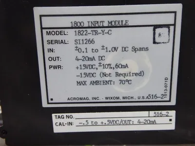 Acromag 1822-TR-Y-C Isolated Input Module Series 1800 Used