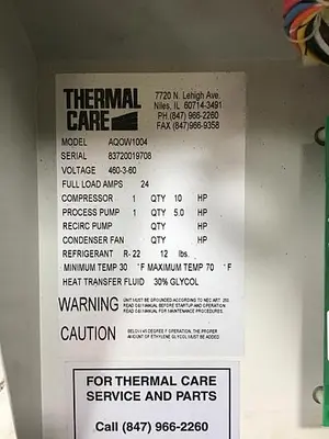 USED THERMAL CARE AQ0W1004