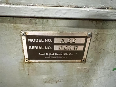 Used REED A22 Thread Rollers New York US | Barbarotto Int'l Sales Corp #1333055