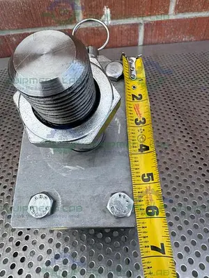 USED ALBION DUAL TECH 5" INDUSTRIAL CASTER W/ THREADED FITTING, 6" X 4.5" PLATFORM