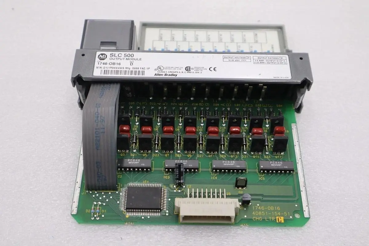 Allen Bradley 1746-OB16 Ser. D SLC 500 16-Point DC Output Module STOCK K-104-D