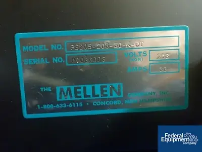 USED Mellen Company, Inc. Mellen Split Tube Furnace, Model SC11-2X30-1Z