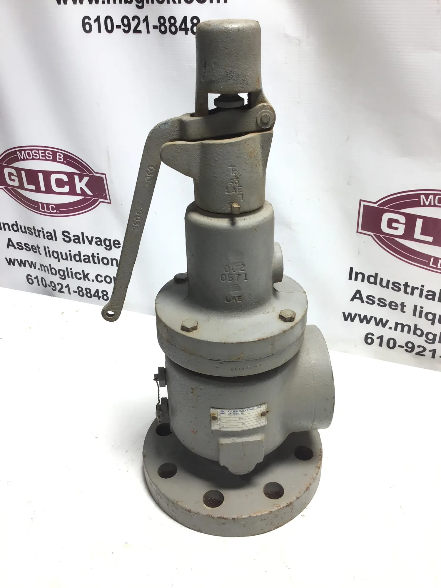 Kunkle 252FKK Pressure Relief Valve 3″ Flanged Iron Body 125PSI Set 4679SCFM Cap