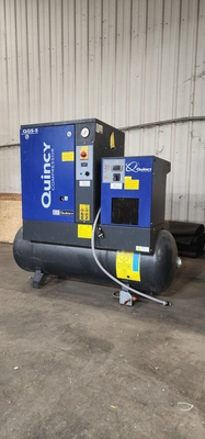 Quincy QGS-5 Rotary Screw Air Compressor, Excellent Condition - 18.1cfm w/integrated air dryer!