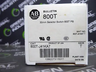 Allen-Bradley 800T-J41KA7 30mm Keyed Selector Switch Ser. T Type 4, 13 New NIB