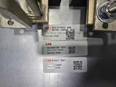 NEW 400A GE ABB THF3365AR Fusible Safety Disconnect Switch 600VAC NEMA3R 3 POLE