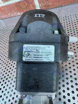 USED LOT OF 2 - ITT PURE FLO 3 WAY DIAPHRAGM VALVE W/ 1" SANITARY FITTING