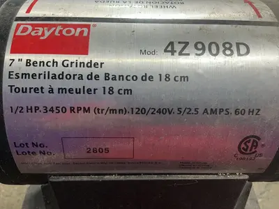 Used DAYTON 4Z908D Pedestal Type Grinders (Double End) Ohio US | HGR 24 #1452423