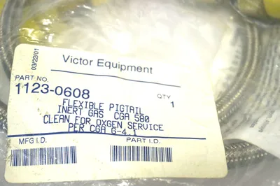 NEW VICTOR EQUIPMENT 1123-0608 FLEXIBLE PIGTAIL 11230608