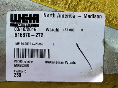 USED WEIR MINERALS 4V20886