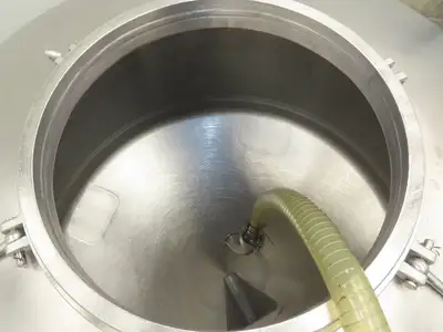 Mobile Stainless Steel Mixing Vessel 136 Gallon Tank Food Grade Sanitary Drain