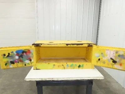 Justrite 25801 Yellow Flammable Safety Cabinet 12 Gallon Liquid Piggyback