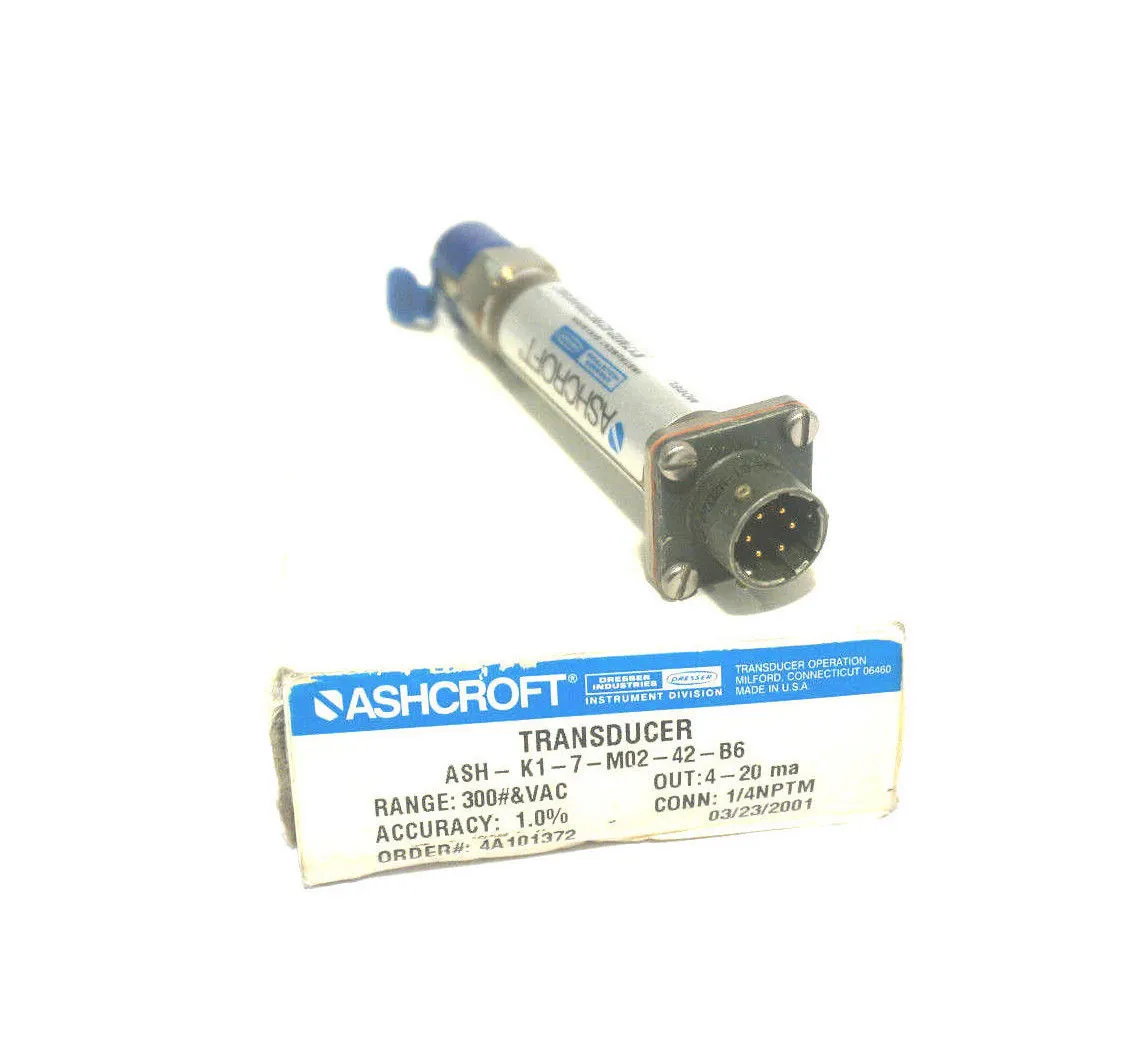 NEW ASHCROFT ASH-K1-7-M02-42-B6 TRANSDUCER ASHK17M0242B6