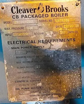 USED 1984 CLEAVER BROOKS CB200-200