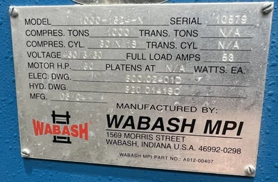 USED 2004 WABASH WABASH 1000-1524-X PRESS