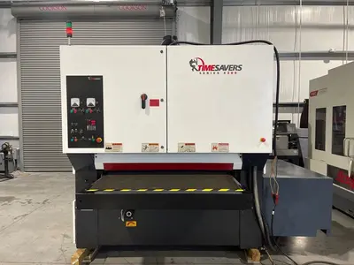 52" TIMESAVER 4121-25-00 DUAL HEAD METAL WET BELT SANDER