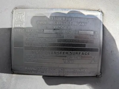 Paul Mueller SS Tank with Agitation