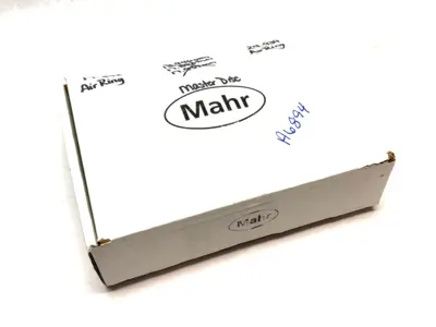 USED MAHR DIMENSIONAIR 2-JET AIR RING GAUGE W/ GUIDE CHUTES & BASE PLATE