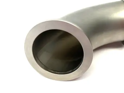 USED AGILENT STAINLESS STEEL ELBOW, 90°, NW40, 2.56 INCH CLEARANCE