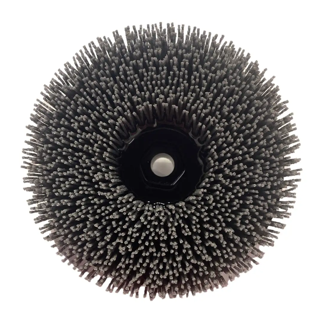BRM 4" x 1" Hex Drive Brush Silicon Carbide Ceramic 120 Grit .028" Bristle
