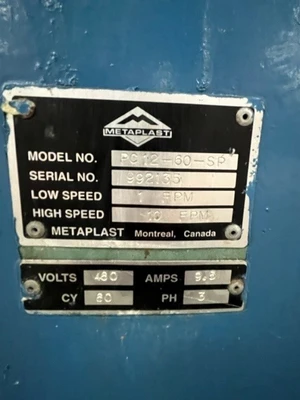 12" x 60" Conair/Metaplast Cleated Puller, Model PC12-60SP, AC Individually Driven Belts